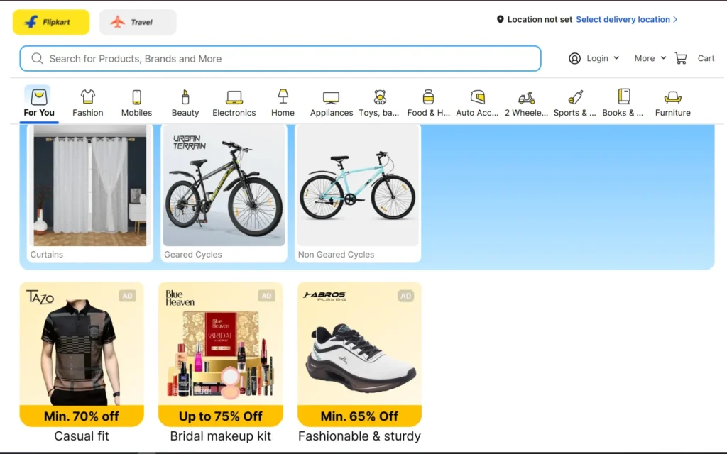 E-commercial website example image 