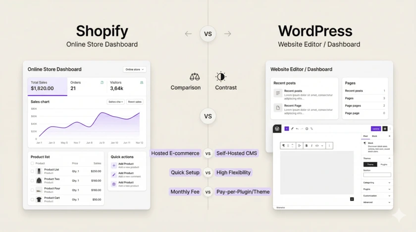 WordPress vs Shopify