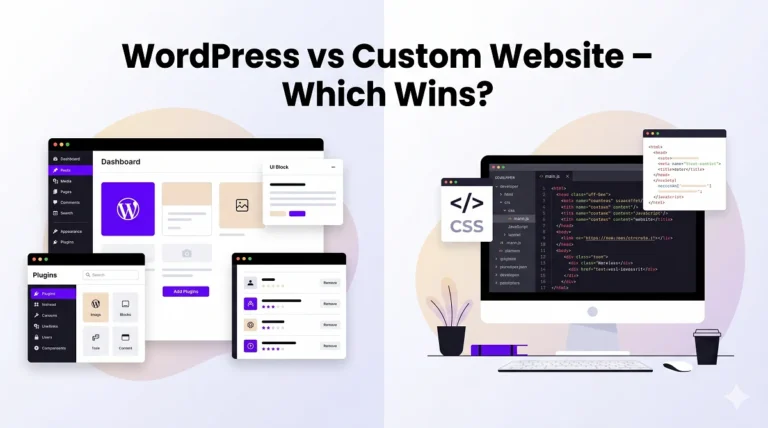 custom website vs wordpress website