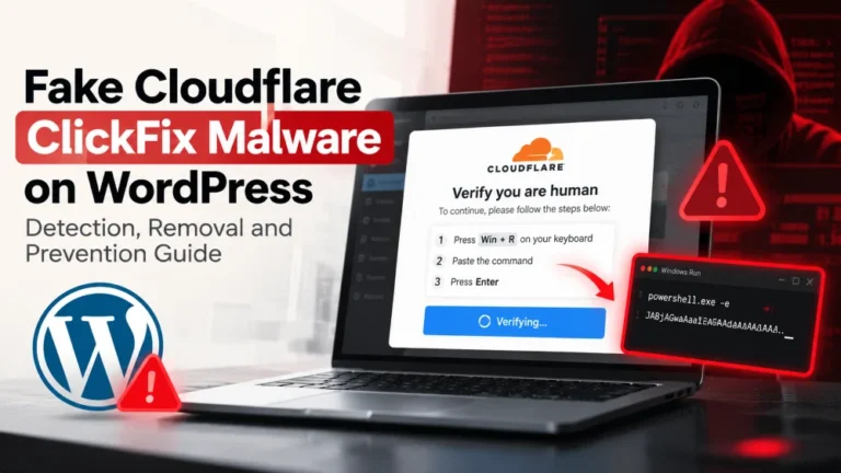 Fake cloudflare popup