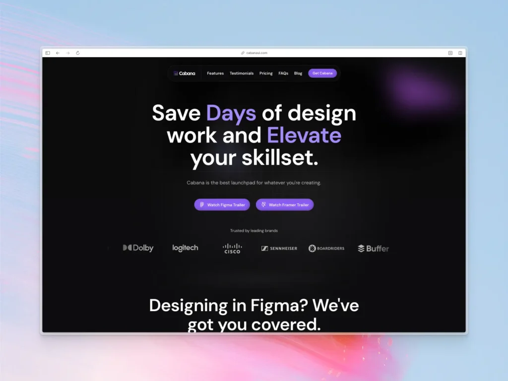 Website redesign in figma